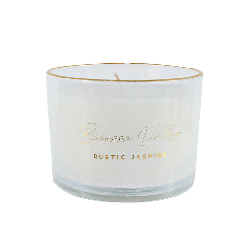 Collection Candle 340mL with Gold Rim Justic Jasmin (11x8cm)