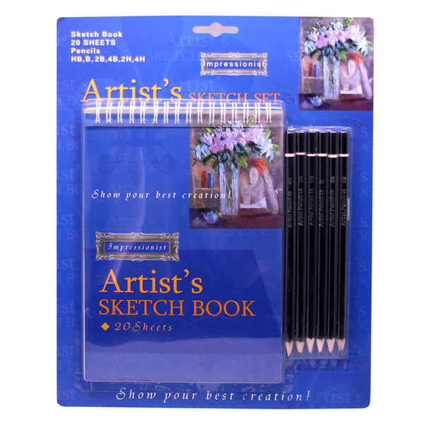 Artist Sketch Book with Pencils (Large)