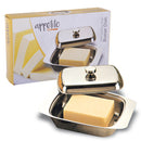 Appetito Stainless Steel Butter Dish with Cover