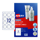 Avery Round Labels 60mm 12Up 10pk (Clear)