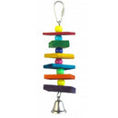 Hanging 6 Wood Blocks with Bells Bird Toy