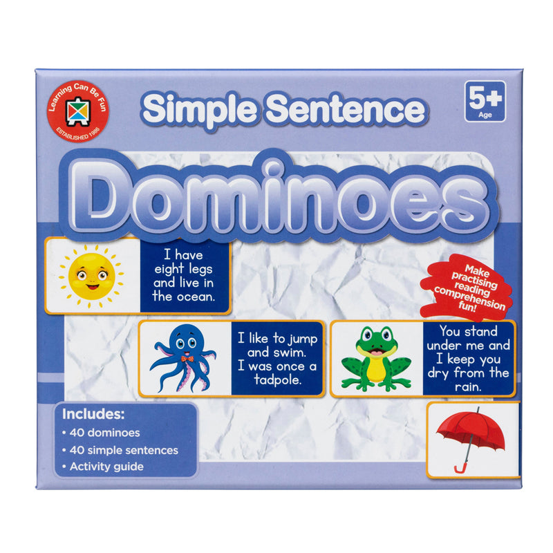 Simple Sentence Dominoes Educational Game