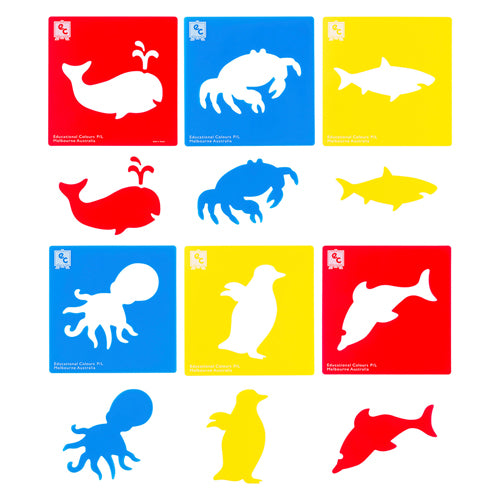 Detailed Sea Life Stencils (Pack of 6)