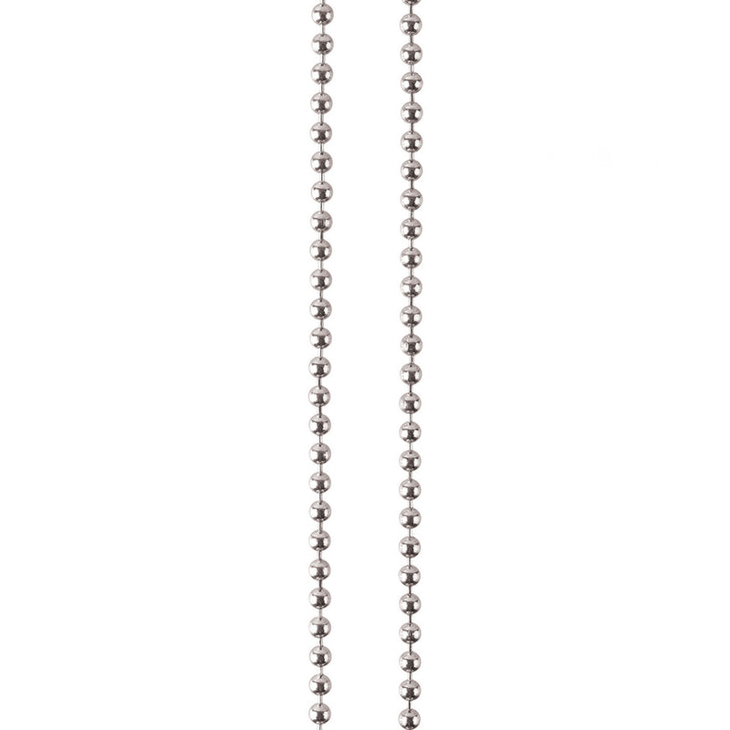Ball Chain Necklace with Clasp 67cm 10pcs (Silver)