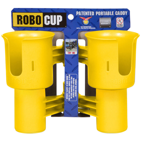 RoboCup Dual-Cup & Drink Holder (Yellow)