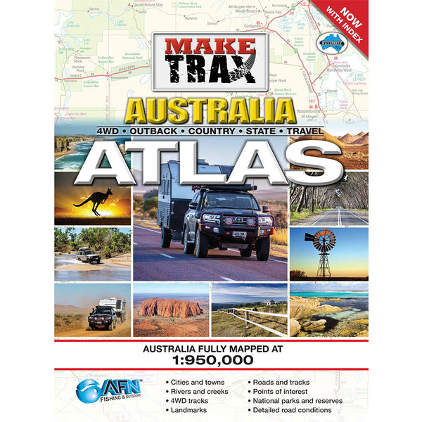 Make Trax Australia Maxi Atlas with Index (Spiral Hardcover)