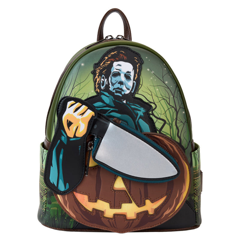 Michael Myers Pumpkin Glow Mini Backpack w/ Coin Bag