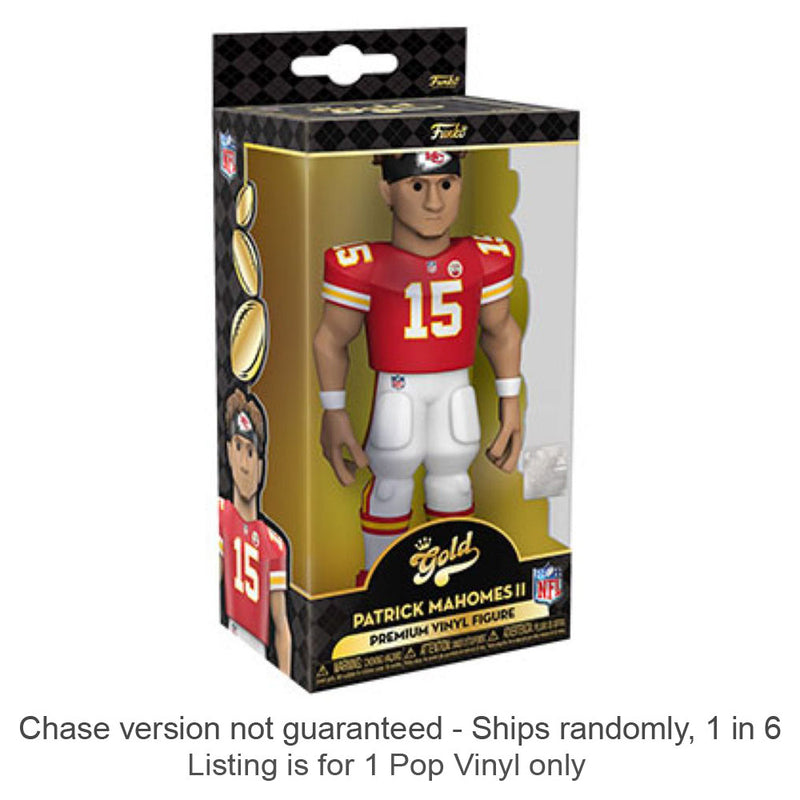  NFL Patrick Mahomes Vinyl Gold Chase se envía 1 en 6