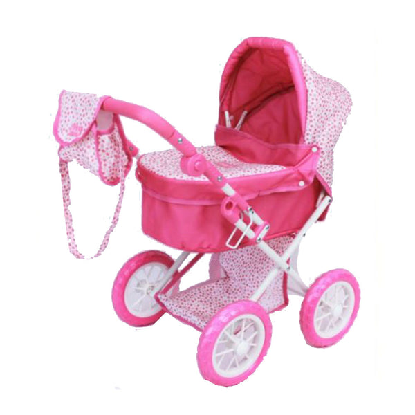 Sally Fay Floral Deluxe Doll Pram (Pink)
