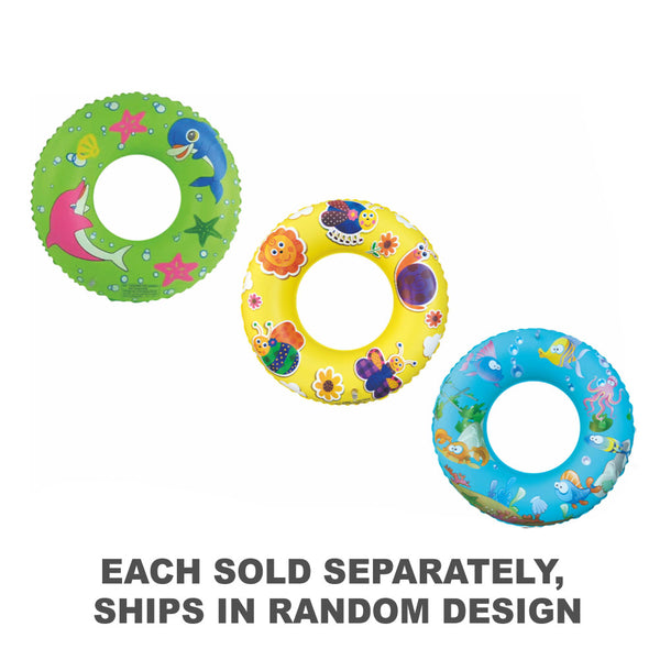 Kid's Round Inflatable Swimming Ring (Random Designs)