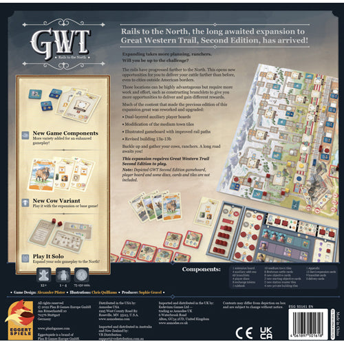 Great Western Trail Rails to the North Second Edition Game