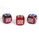 Chessex Axis and Allies United Kingdom Blank 1 Face Dice (Gemini Blue/Red)