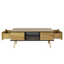 Coffee Table w/ Wooden Legs & Big Storage Space