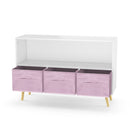 Kid's Bookcase with Collapsible Drawers