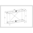 Acrylic Golden Glass Sofa Table 43.31''