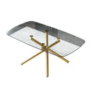 6-8 Seater with Glass Top & Chrome Plated Single Legs