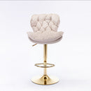 Taburetes de barra giratoria de terciopelo ajustable (conjunto de 2)