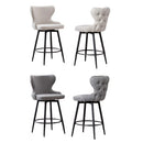 Gold Accent Bar Stools with Black Legs 2pc