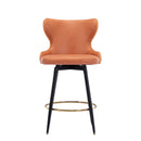 Gold Accent Bar Stools with Black Legs 2pc