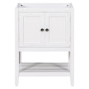 Bathroom Vanity Base with Doors & Open Shelf (White)