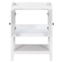 Bathroom Vanity Base with Doors & Open Shelf (White)