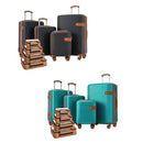 Suitcase w/ Packing Cubes & TSA Lock 4pcs