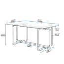 Modern Glass Rectangular Console Center Table (Transparent)