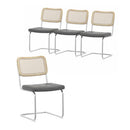 PU Leather Dining Chair w/ Sponge Rattan (Set of 4)