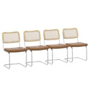 PU Leather Dining Chair w/ Sponge Rattan (Set of 4)