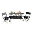 Outdoor Roll up Table & Folding Chair (Set of 3)