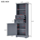 Tall Bathroom Storage Cabinet (Grey)