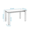 Heavy Duty Minimalist Glass Top Dining Table (Black)