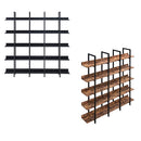5-Tier Industrial Bookshelf with Metal Frame
