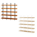 5-Tier Industrial Bookshelf with Metal Frame