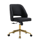 Height Adjustable PU Leather Upholstered Swivel Chair