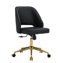 Height Adjustable PU Leather Upholstered Swivel Chair