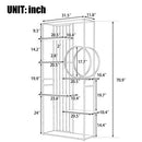 6-Tier Bookcase with Black Metal Frame