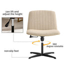 Modern Height Adjustable Fabric Office Swivel Chair (Beige)
