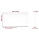 Oversized Rectangle Mirror with Black Frame (60x36")