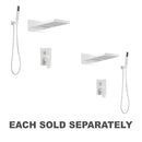 Shower System w/ Waterfall Rainfall Shower Head (White)