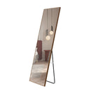 Solid Wood Frame Full Length Body Dressing Mirror (Brown)