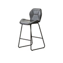 Counter Height Leather Bar Chair with Metal Legs