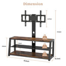 65-Inch Floor TV Stand with Adjustable Bracket