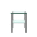 Two Layered Glass Small Home Tea Table