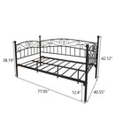 Twin Sized Multifunctional Metal Bedframe with Headboard