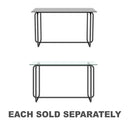 Rectangular Glass Dining Table w/ Metal Frame