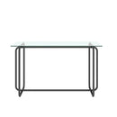 Rectangular Glass Dining Table w/ Metal Frame