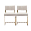 Modern Dining Chairs in Corduroy Fabric (Set of 2)