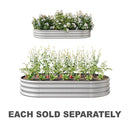 Metal Garden Herbs and Vegetable Planter (Silver)