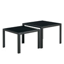 Modern Glass Nesting Coffee Table Set 2pcs